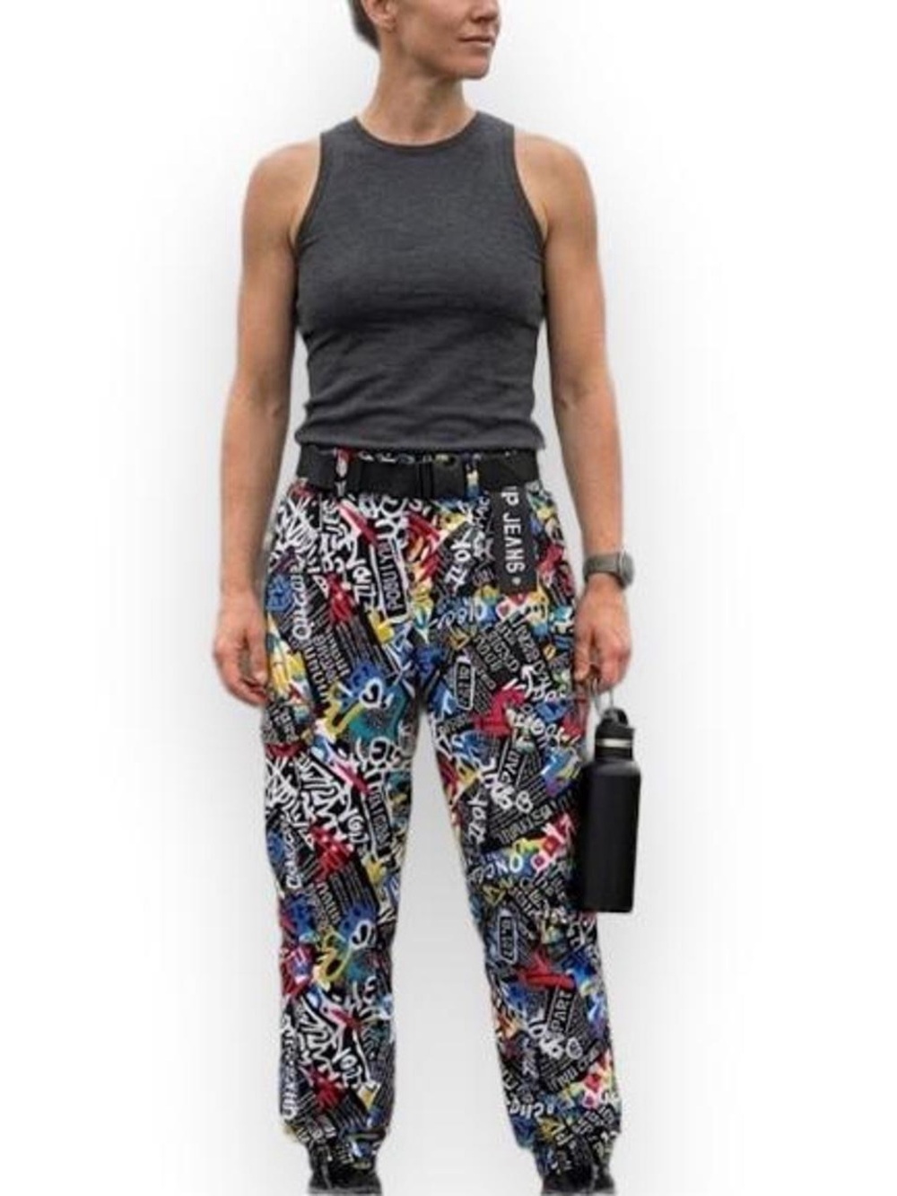 VIP Graphic Print Jogger Pants - Multicolor